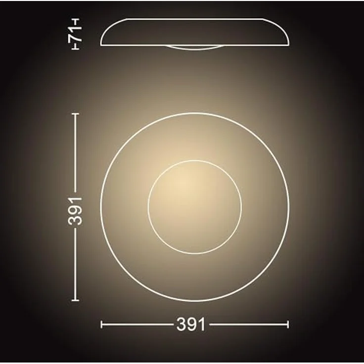Philips Hue White Ambiance Still Deckenleuchte in Schwarz inkl. Dimmschalter Tunable White 2400 lm 27 W – Bild 4
