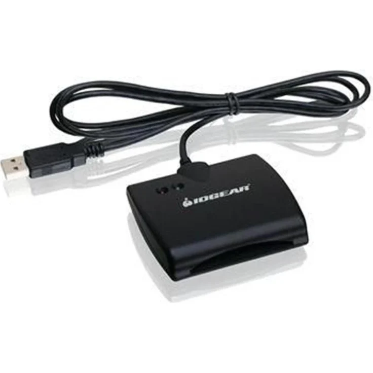 Iogear USB CAC Reader, SmartCard-Leser mit USB 2.0-Schnittstelle, TAA-konform, tragbar, Schwarz