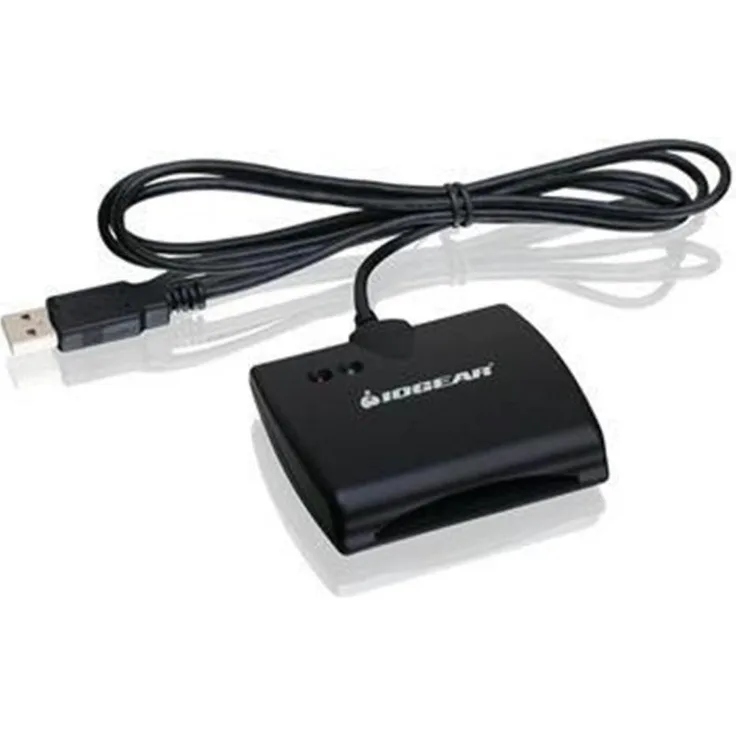 Iogear USB CAC Reader, SmartCard-Leser mit USB 2.0-Schnittstelle, TAA-konform, tragbar, Schwarz