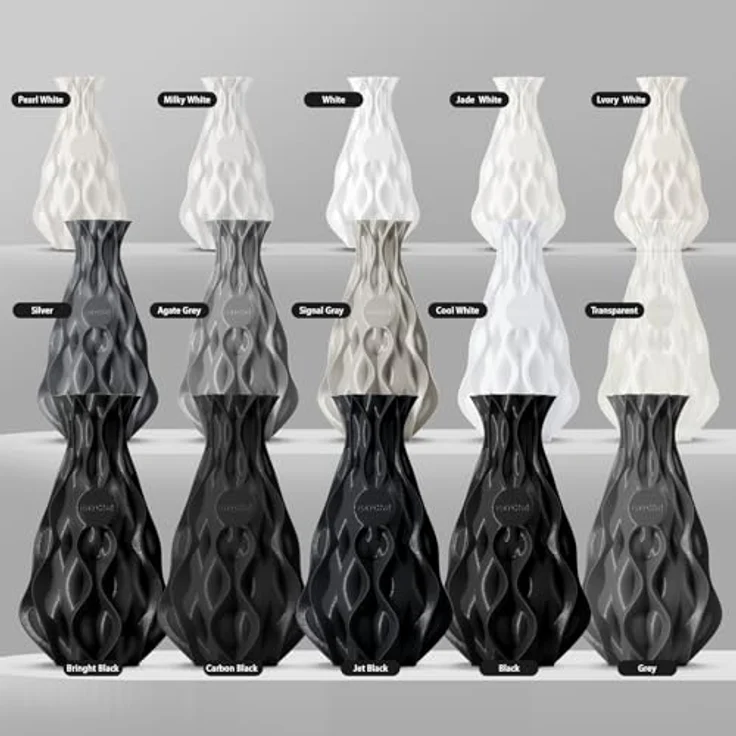 ERYONE PLA Filament 1.75 mm, 3D Drucker Filament mit Maßgenauigkeit +/- 0,03 mm, 1 kg/Spule, Pechschwarz – Bild 2
