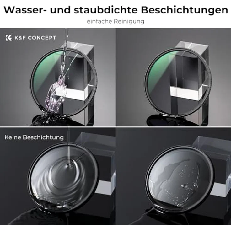 K&F Concept Nano X-Serie 77mm CPL Polfilter, Polarisationsfilter MRC mit 28-fach vergütetem SCHOTT B270 Glas, reduziert Reflexionen und erhöht Farbsättigung – Bild 5