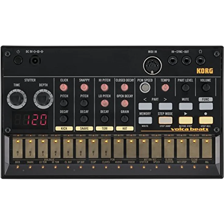 Korg Volca Beats, Analoge Rhythm Machine mit Step Sequencer, kompakt und batteriebetrieben – Bild 1