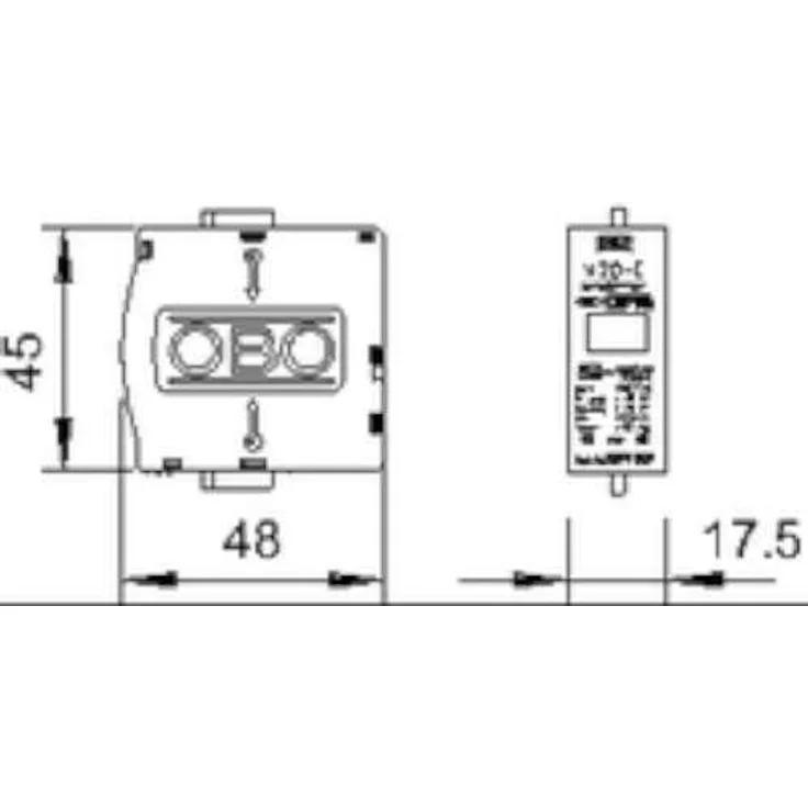OBO SurgeController V20, Steckbares Oberteil mit VDE-Prüfung, 280V, inkl. thermischer Abtrennvorrichtung und Defektanzeige – Bild 4