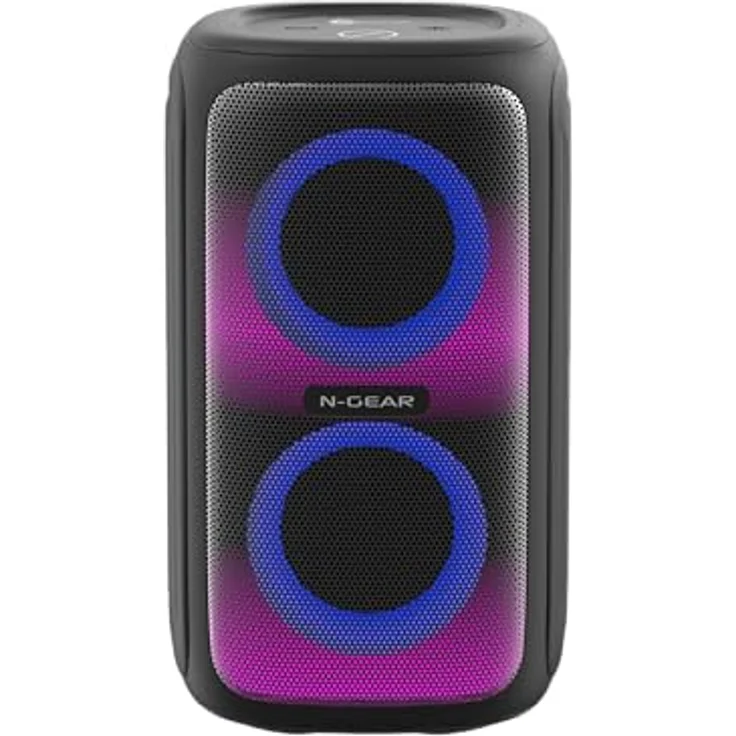 N-Gear Bluetooth Box LGP Juke 101 - Kompakter Musikbox Bluetooth Lautsprecher mit RGB-LED-Lichtshow, 60W Leistung, 8 Stunden Spielzeit, True Wireless Funktion, USB und Micro TF-Karten Kompatibilität – Bild 2