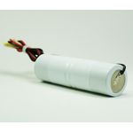 Akku Pack 2,4V 4000mAh für Notbeleuchtung Stab NiCd L2x1 2xD-Hochtemperaturzellen Kabel