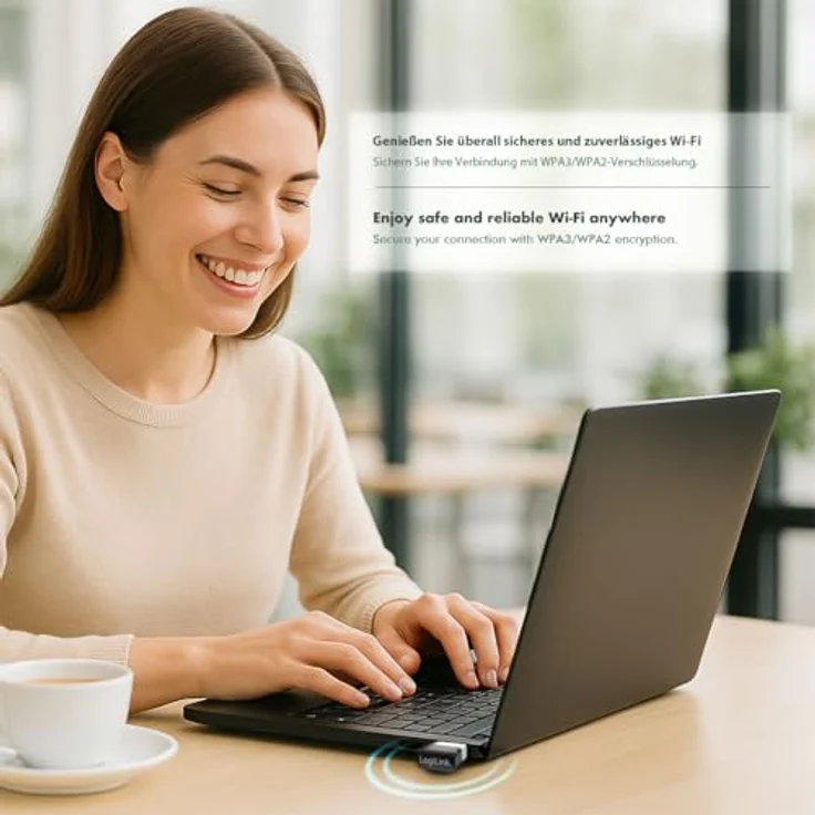 LogiLink WL0252, Ultra kleiner WLAN USB-Adapter mit 2 dBi PIFA-Antenne, 11ac Dual Band, bis zu 650 MBit/s, Plug & Play, unterstützt Windows, Linux und Mac OS – Bild 3