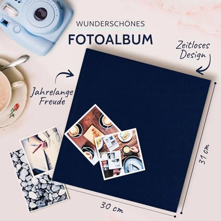 goldbuch Fotoalbum, Summertime, 30 x 31 cm, 100 weiße Seiten mit Pergamin-Trennblättern, Leinen, Blau, 31708 - Preisvergleich – Bild 2