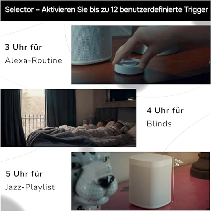 Flic Twist Starter-Pack: Kabelloser Smart Home-Controller – Steuern Sie Licht, Musik, Jalousien & Routinen mit Drücken, Drehen, Doppeldrücken, voll konfigurierbar, inkl. Flic Twist & Hub Mini – Bild 3