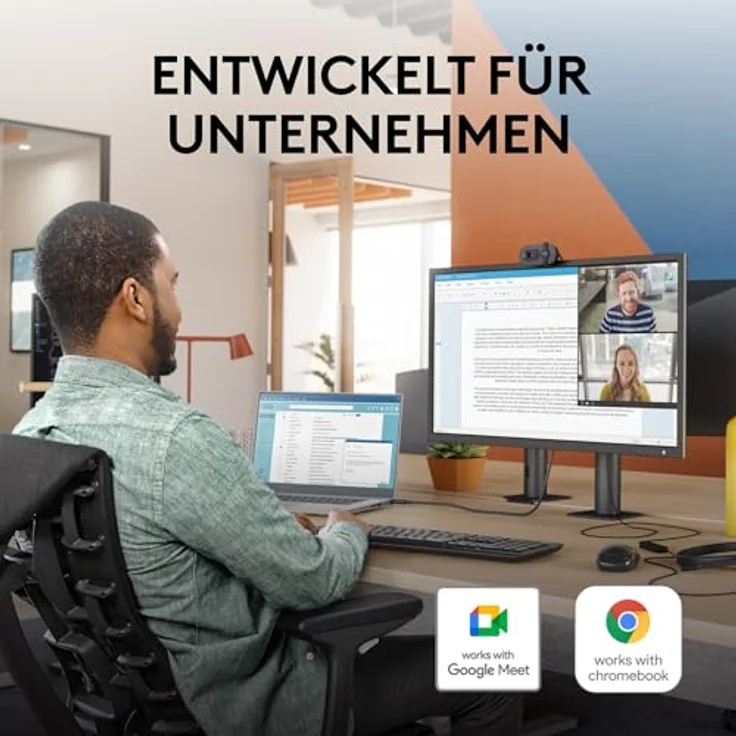 Logitech Brio 105 Full HD 1080p Webcam - GRAPHITE - B2B (2 Mpx), Webcam, Grau – Bild 3