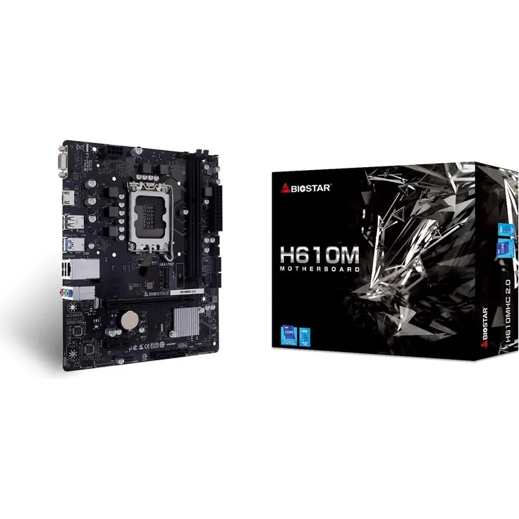 Biostar H610MHC 2.0, mATX Mainboard für Intel S1700, DDR4 Unterstützung