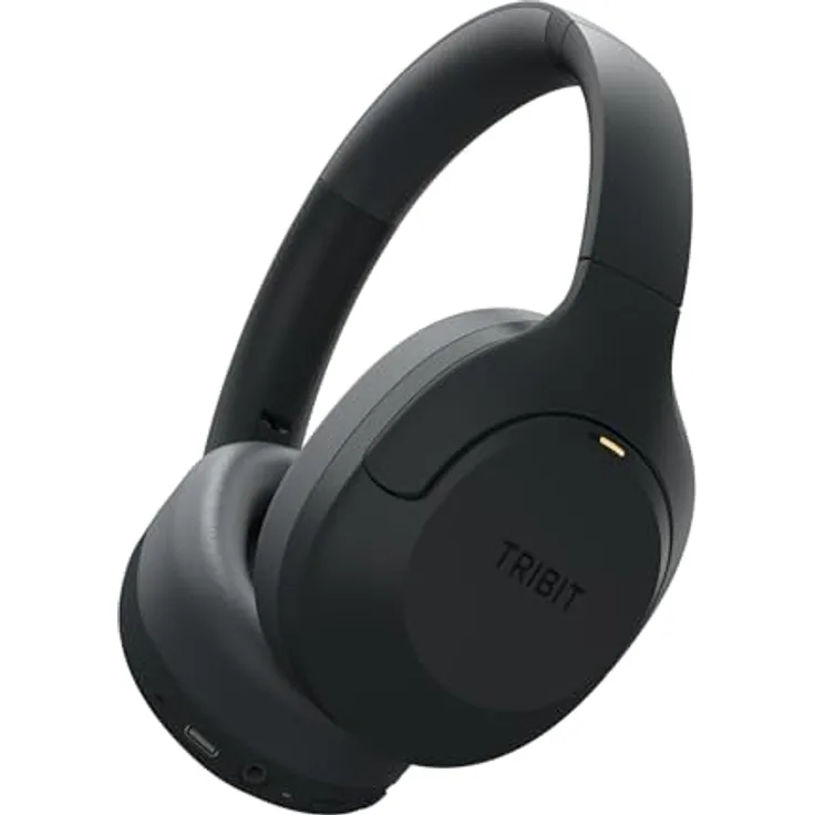 Tribit QuietPlus 81, Over-Ear Kopfhörer mit Noise Cancelling, 110 Std. Akkulaufzeit, Schnellladen, Bluetooth 6.0, Deep Bass, 6 EQ per App, faltbar und bequem für Reisen und Arbeit