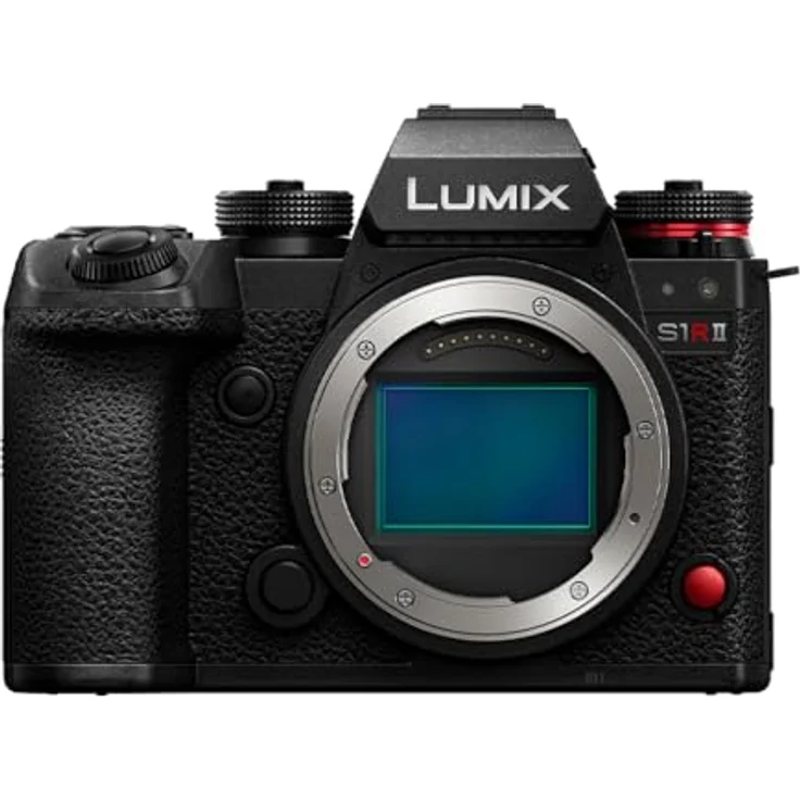 Panasonic LUMIX DC-S1R II, spiegellose Vollformatkamera, 44 MP, 8K Video, Active is, 4:2:2 10-Bit, 4K 120p, 60p & 6K 30p Open Gate, L-Mount, nur Gehäuse, Schwarz, Panasonic S1R2 – Bild 1
