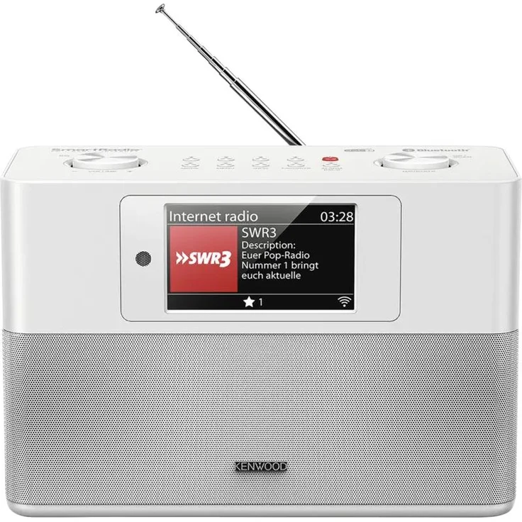 Kenwood CR-ST200S-W, Smart Internetradio mit DAB+, FM, Bluetooth, WLAN und 11 cm Farbdisplay, Weiss