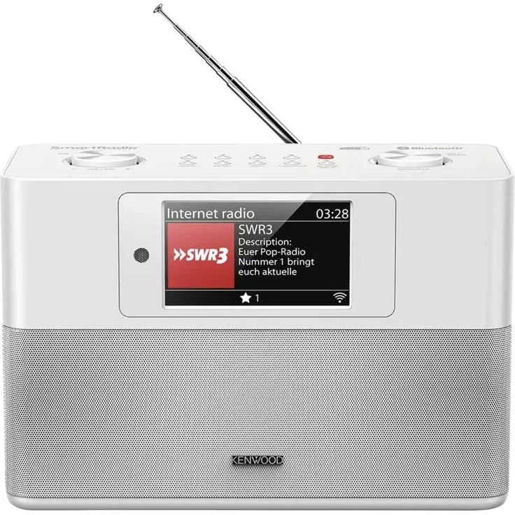 Kenwood CR-ST200S-W, Smart Internetradio mit DAB+, FM, Bluetooth, WLAN und 11 cm Farbdisplay, Weiss