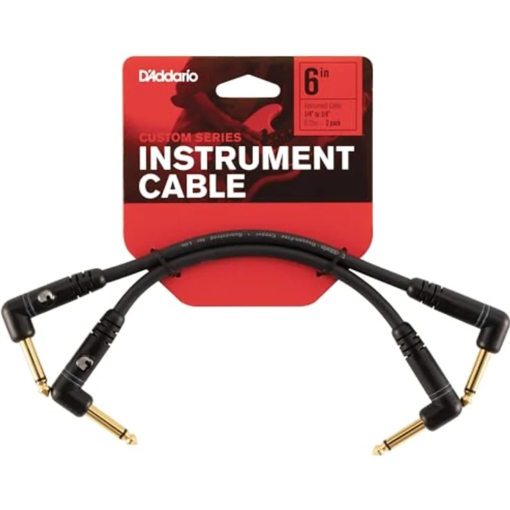 Planet Waves PW-PRA-205 Custom Series Cables Instrumentenkabel 0,15m (0,5 Fuß) schwarz – Bild 2