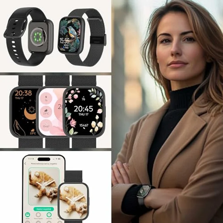 maxlife Forever Smartwatch SW-330 ForeVigo 4 schwarz, 1,95 Zoll AMOLED Bildschirm, bis zu 7 Tage Akkulaufzeit – Bild 4