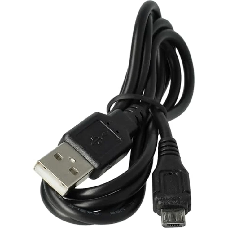 vhbw USB-A auf Micro-USB Kabel, 100 cm schwarz, kompatibel mit Sony Cybershot DSC-HX90, DSC-QX10, DSC-HX90V, DSC-QX100, DSC-HX80, Daten- & Ladekabel – Bild 4