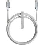 Nomad Kevlar USB-C auf USB-C Kabel, 1,5 m, 240 W Ladeleistung, weiß, USB 2.0