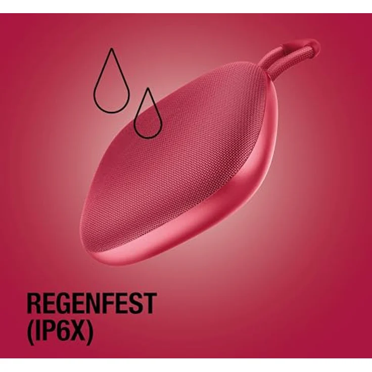 Fresh n Rebel Bold S3, 5 W Bluetooth Lautsprecher mit IPX6 Schutz, Laufzeit bis 15 h, Berry Red – Bild 7