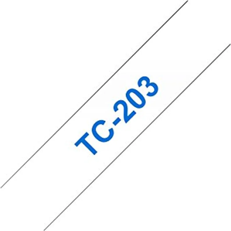 Brother TC203 - Druckerband, weiß/blau, Rolle (1,2 cm x 7,7 m) für P-Touch Modelle – Bild 2