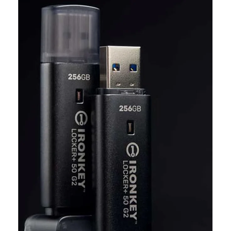 Kingston IronKey 64GB Locker Plus 50 G2, USB-Stick mit AES-256 Verschlüsselung, schwarz – Bild 8