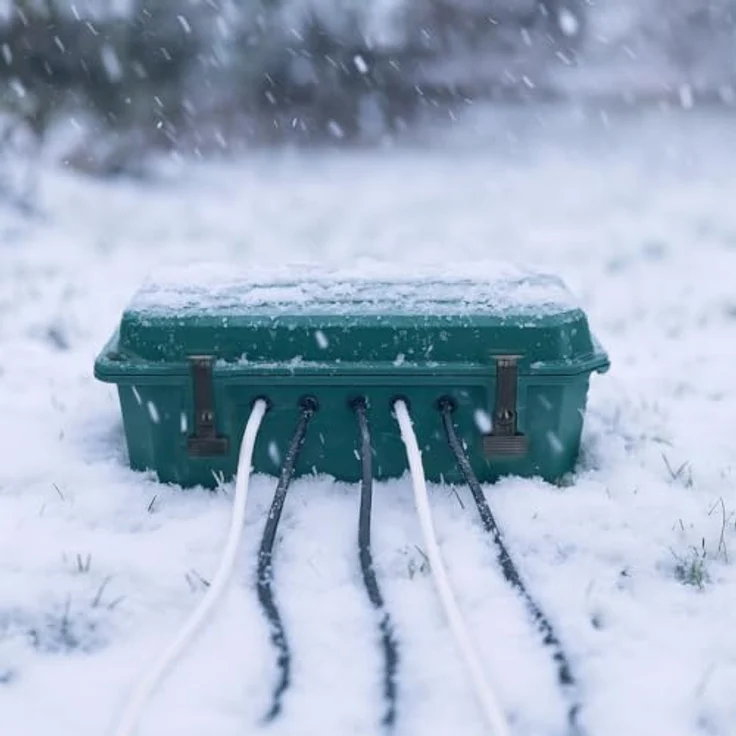 as - Schwabe Gartensteckdose 48710, Wetterfeste Kabelsafebox IP54 mit 5 Kabelausgängen, grün – Bild 4