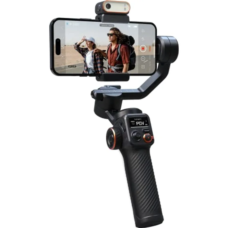 Hohem iSteady M6 Kit Premium Gimbal, 3-Achsen Smartphone-Stabilisator mit AI-Gesichtssensor und OLED-Bildschirm