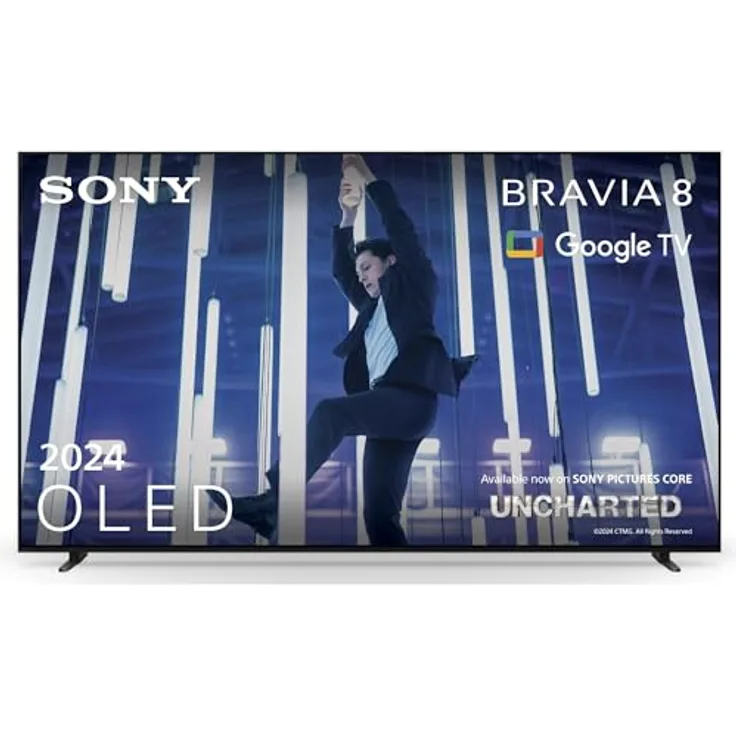 Sony BRAVIA 8 OLED 55 Zoll 4K HDR Google Smart TV (2024) | Gaming Features, IMAX Enhanced, Dolby Vision Atmos, Chromecast, Apple AirPlay, 120Hz 55XR80, Schwarz