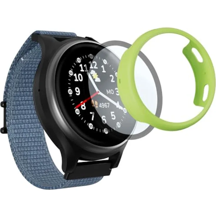 ANIO Protector Case 6 Kinderuhr, Displayschutz vor Kratzern und Stößen, Schutzhülle mit Touchscreen-Funktionalität, Lemon Neon