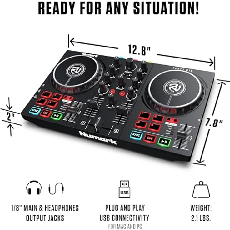 Numark Party Mix MKII DJ-Controller mit eingebauter Lightshow – Bild 7