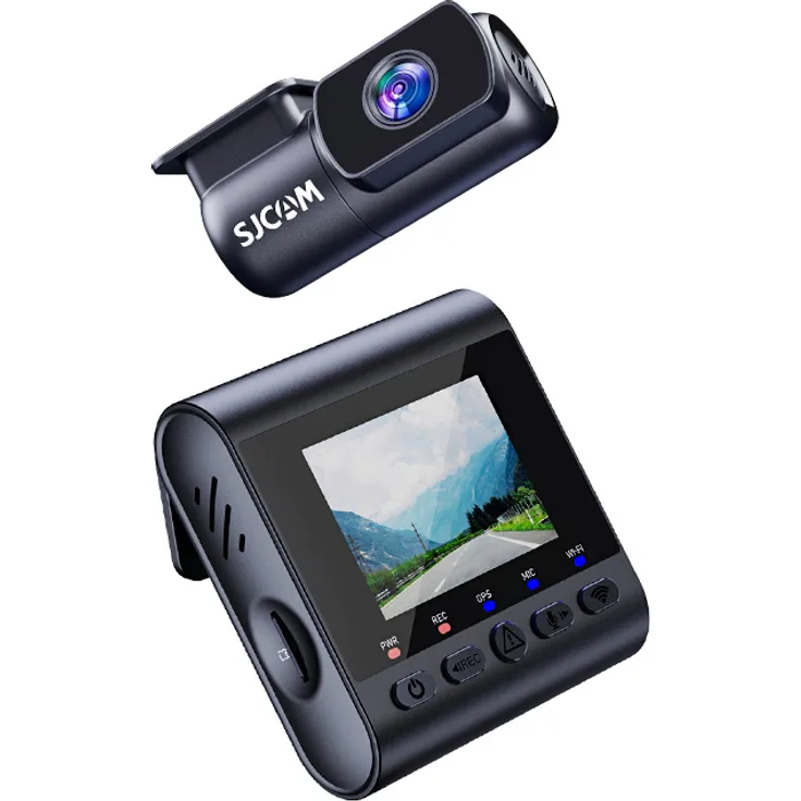 SJCAM M60 4K Dashcam, 30FPS Armaturenbrettkamera mit GPS, 170° Weitwinkel, WiFi, Nachtsicht, 2,0 Zoll TFT-Bildschirm, Typ-C Stromversorgung