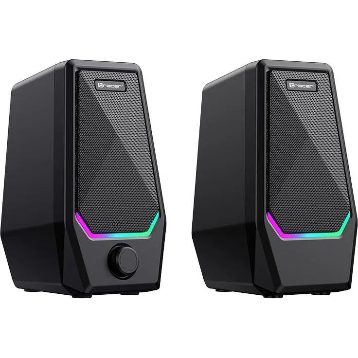 Tracer 2.0 Loop 2 RGB USB, Kabelgebundene PC-Lautsprecher, 2.0 Kanal, 20 W, Schwarz