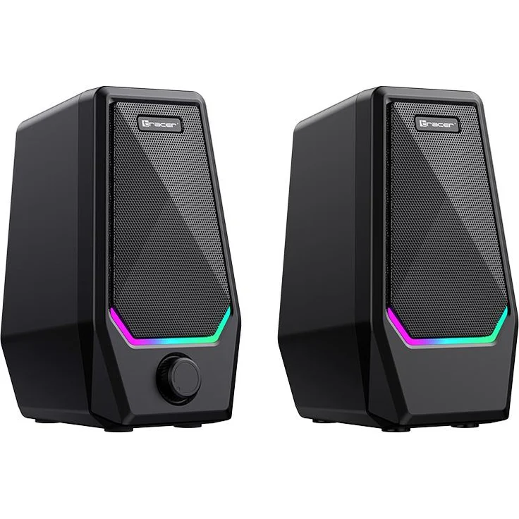 Tracer 2.0 Loop 2 RGB USB, Kabelgebundene PC-Lautsprecher, 2.0 Kanal, 20 W, Schwarz