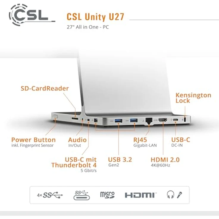 CSL-Computer Unity U27 All-in-One-PC, 27 Zoll Full HD IPS Display, Intel Core i5-1235U CPU, 4000 GB M.2 SSD, 64 GB DDR5-RAM, Windows 11 Pro – Bild 4