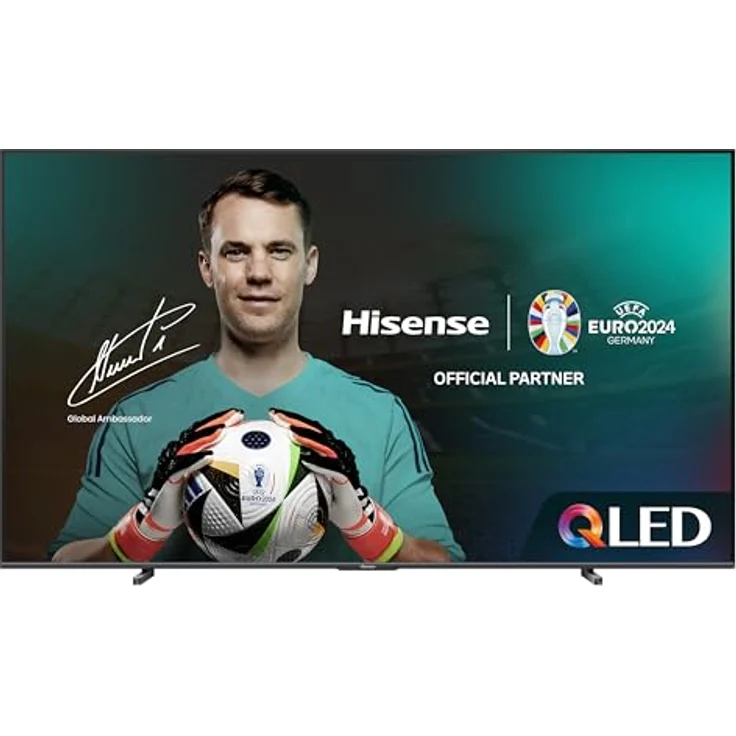 Hisense 100E77NQ Pro 254cm (100 Zoll) Fernseher, 4K UHD, QLED, Smart TV, Total HDR, Dolby Vision IQ Atmos, 144Hz (VRR), HDMI 2.1, Game Mode PRO, Triple Tuner, Alexa Built-In, Dunkelgrau, [2024] – Bild 1