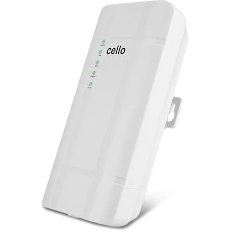 Cello QC300K, Outdoor 4G LTE Router mit SIM-Kartensteckplatz, wasser- und staubdicht, 300 Mbit/s WLAN, PoE, SIM-Lock-frei für Zuhause, Garten, Videoüberwachung und Industrie