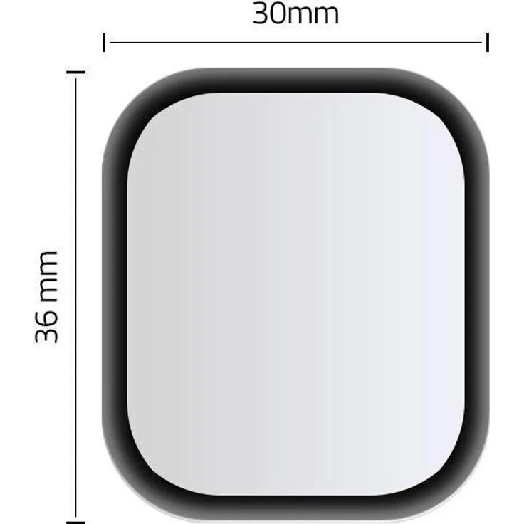 Hofi HYBRIDGLAS für Apple Watch 4 / 5 / 6 / SE 1 / 2 / 3 (40MM), Hybridglas mit 7H Härte, bruchsicher und nahezu unsichtbar, Schwarz