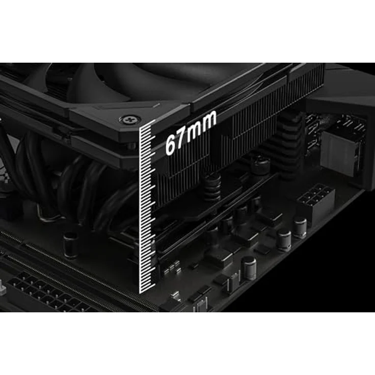 ID-Cooling IS-67-XT BLACK, CPU Luftkühler mit max. 32 dBA, schwarz – Bild 3