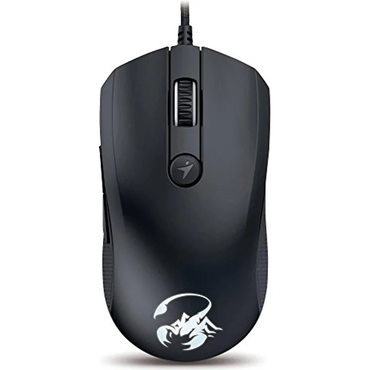 Scorpion M8-610 Black Gamingmaus 6-Tasten 100 und 8200 DPI Hintergrundbeleuchtung 5 Profile je 10 Makros 2m textilummanteltes Kabel – Bild 3