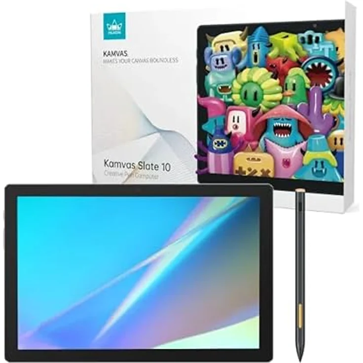 HUION Kamvas Slate 10 Standalone-Zeichentablett Schwarz/Grau, 10,1-Zoll-Digital Art Tablet mit Volllaminierung und 4096 Stufen – Bild 7
