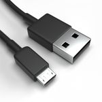 Justcom Micro-USB Ladekabel für Samsung Galaxy A6, 2 m schwarz, Schnelllade- und Datenkabel mit 1,5 A Leistung