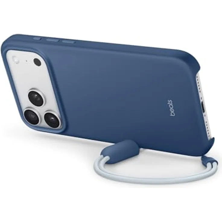 Beats iPhone 17 Pro Max Kickstand Case mit MagSafe, Kamerasteuerung, integrierter Ständer und Trageschlaufe – Felsblau