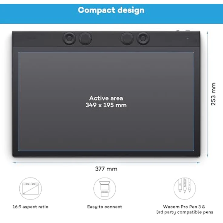 Wacom Intuos Pro Large, Grafiktablett mit 349 x 195 mm aktiver Fläche und anpassbaren ExpressKeys – Bild 5