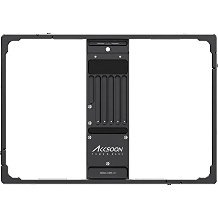 Accsoon Power cage iPad-Rahmenhalterung/Monitore, Anschluss an EIN drahtloses Videoübertragungssystem, lädt iPad mit externem Akku der NP-F-Serie passend für 10,9" iPad/iPad Air