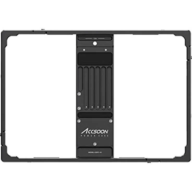 Accsoon Power cage iPad-Rahmenhalterung/Monitore, Anschluss an EIN drahtloses Videoübertragungssystem, lädt iPad mit externem Akku der NP-F-Serie passend für 10,9" iPad/iPad Air – Bild 1