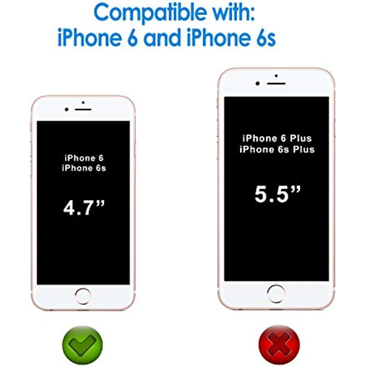 JETech Panzerglas für iPhone 6s iPhone 6, Gehärtetem Glas Schutzfolie, 2 Stück – Bild 2