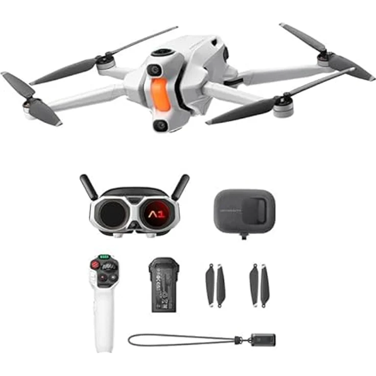 Antigravity A1 Standard Bundle, 360-Grad-Drohne mit 55 Mpx Kamera und 22 min Flugzeit, Weiss – Bild 1