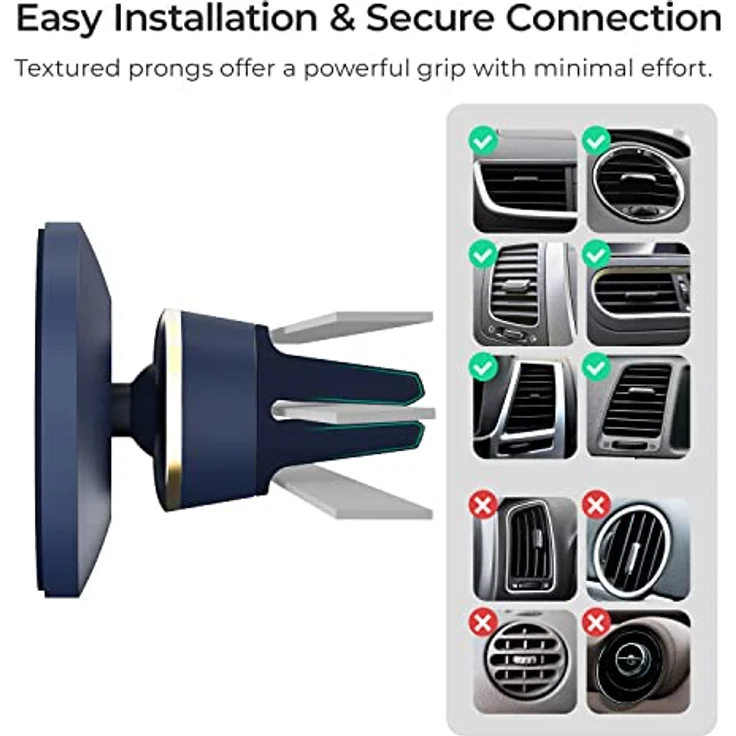 iOttie Velox MagSafe Autohalterung, Ventilatierooster, Blau – Bild 4