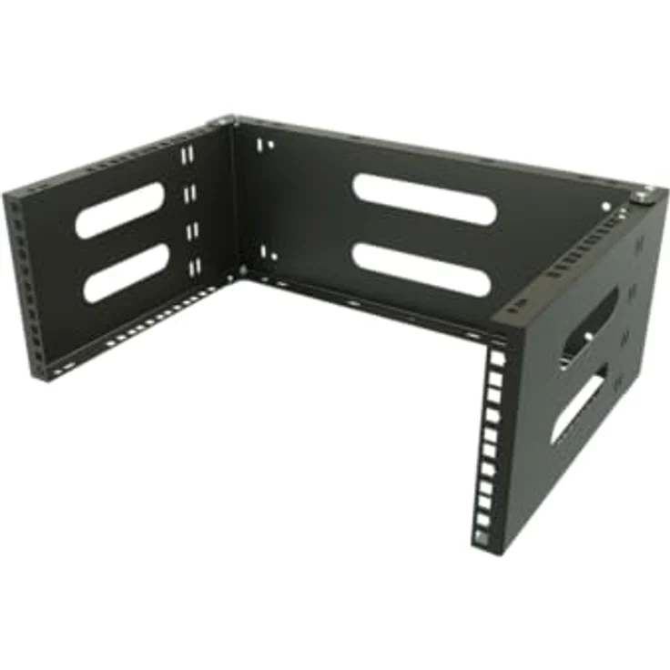 STALFLEX Wandhalterung Netzwerkschrank 19 Zoll 4U/4U 330mm, stabiles Stahl-Rack für Server und Netzwerkgeräte, einfache Montage – Bild 1