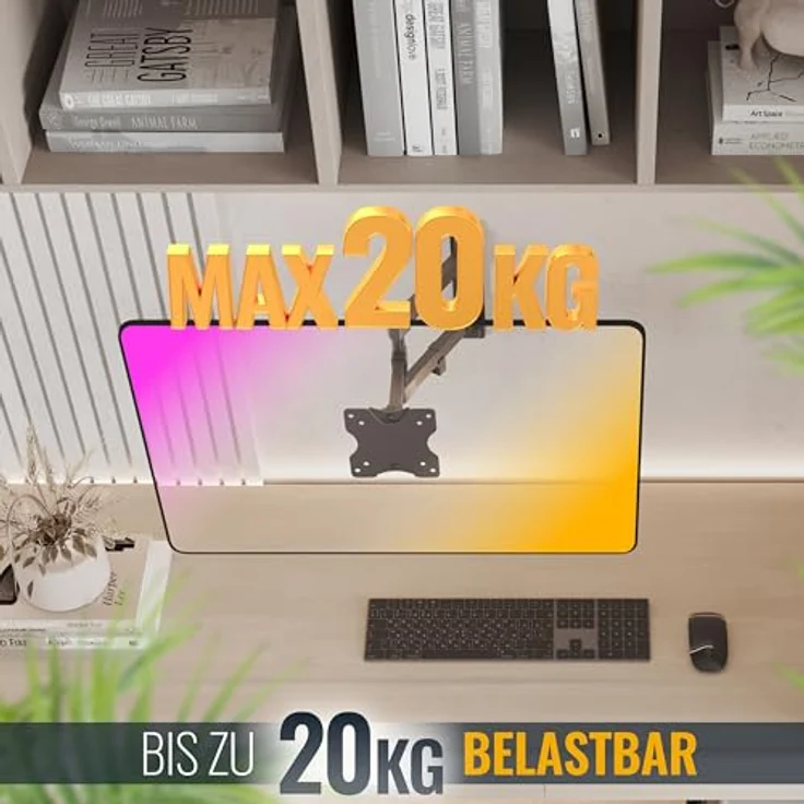 RICOO TV-Wandhalterung S3911, bis 27 Zoll, schwenkbar und neigbar, VESA 100x100, schwarz, max. 20 kg Belastbarkeit – Bild 6
